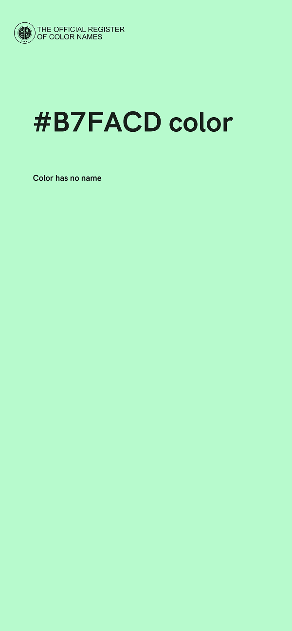 #B7FACD color image