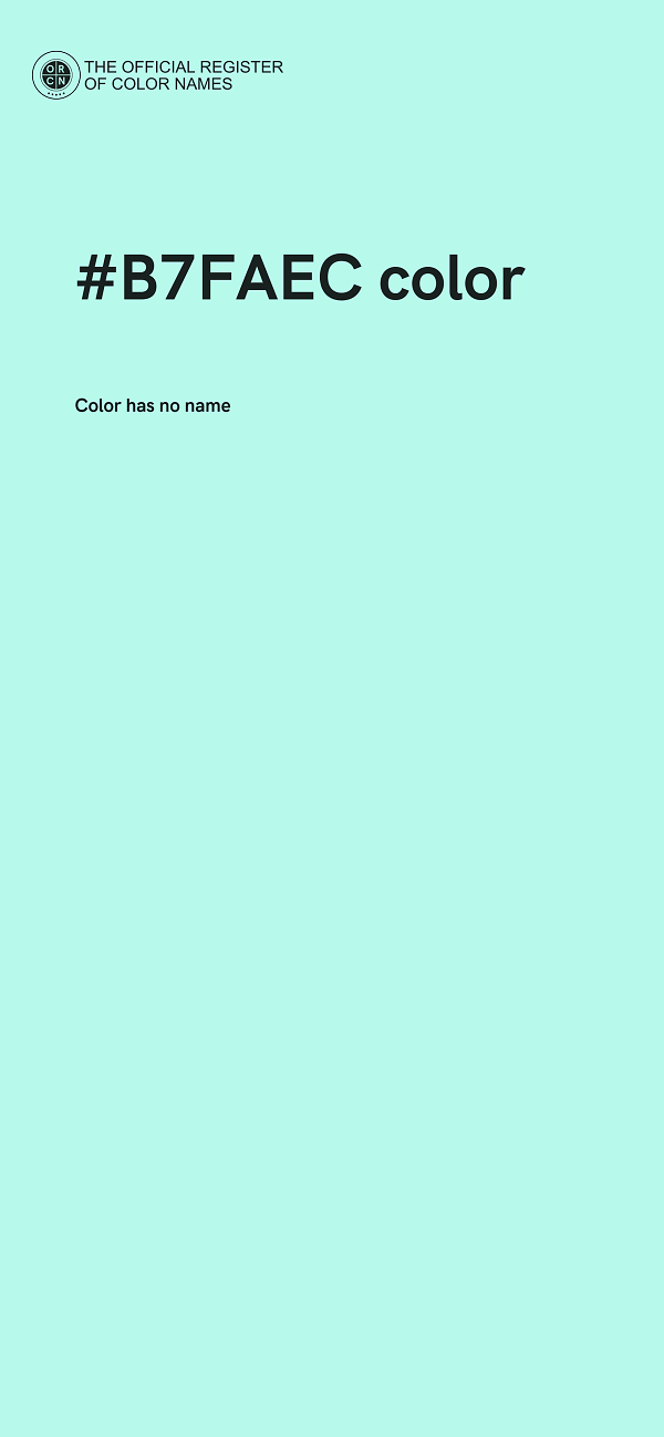 #B7FAEC color image