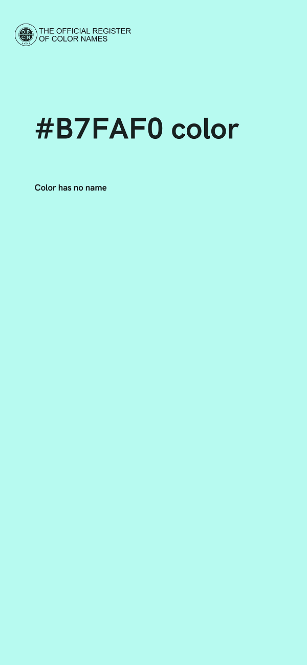 #B7FAF0 color image