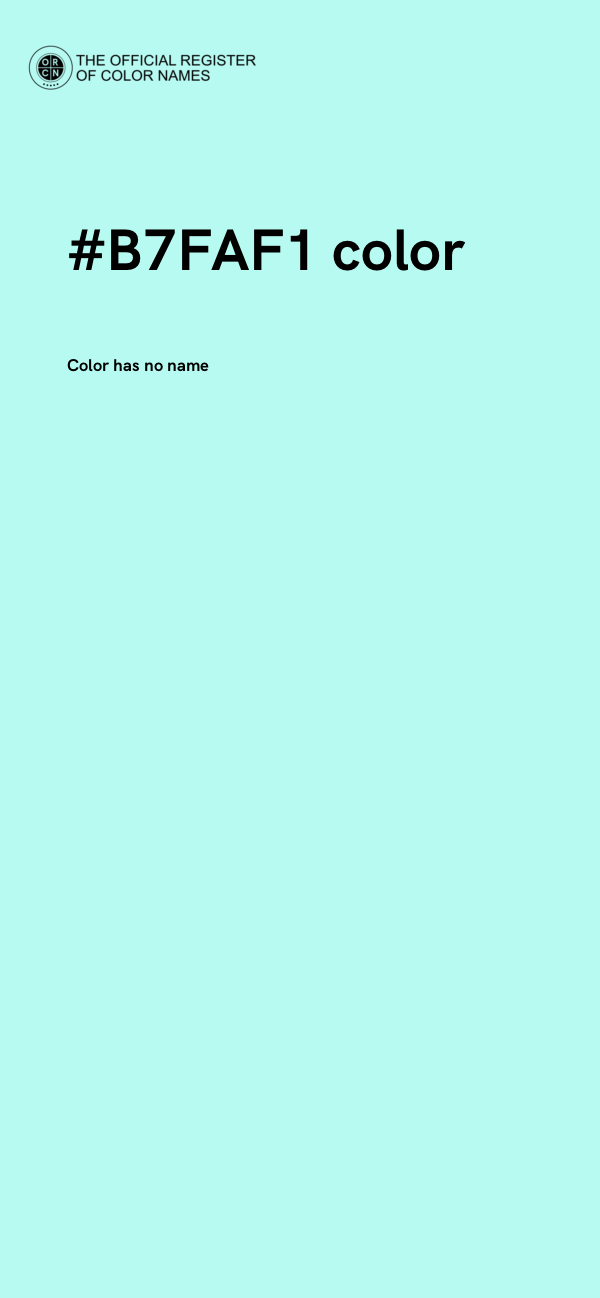 #B7FAF1 color image