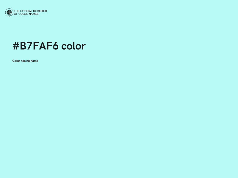 #B7FAF6 color image