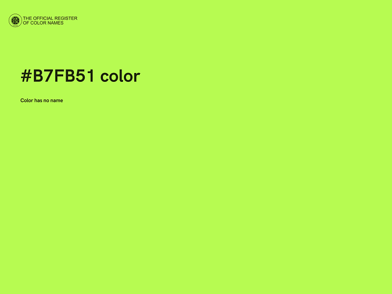 #B7FB51 color image