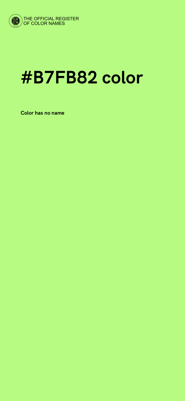 #B7FB82 color image