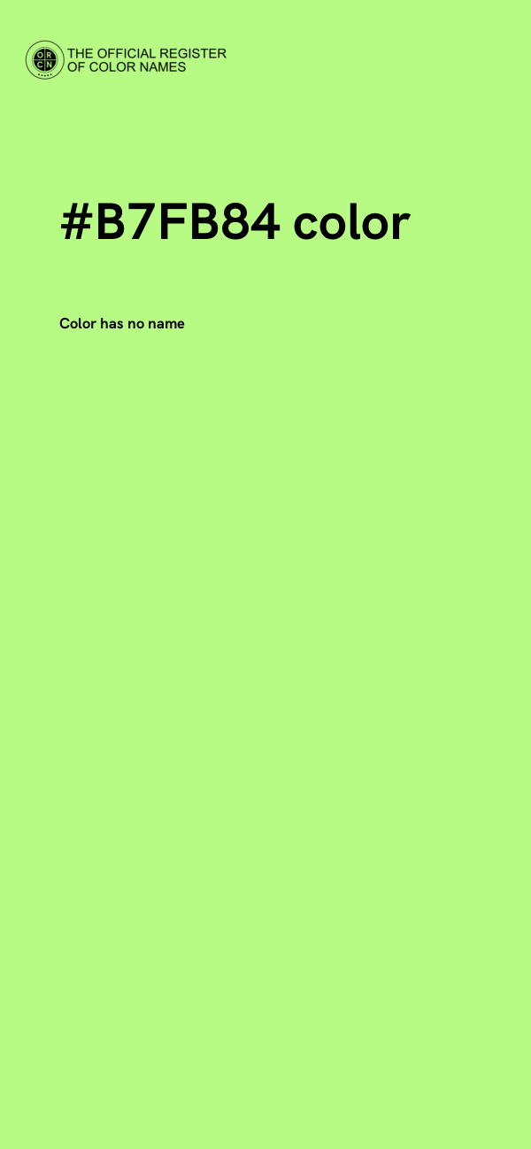 #B7FB84 color image