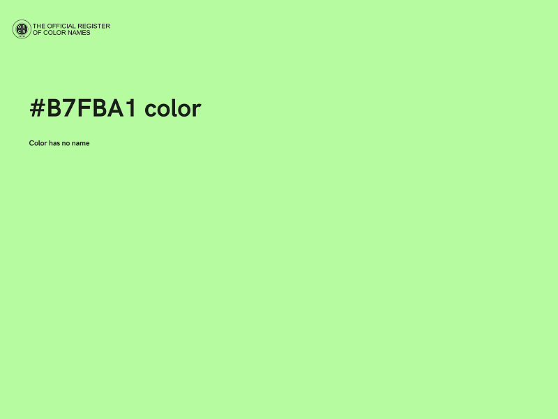 #B7FBA1 color image