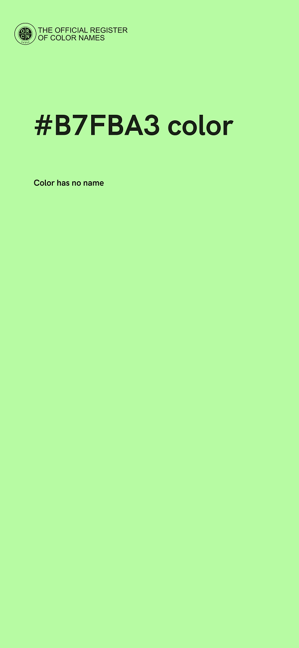 #B7FBA3 color image