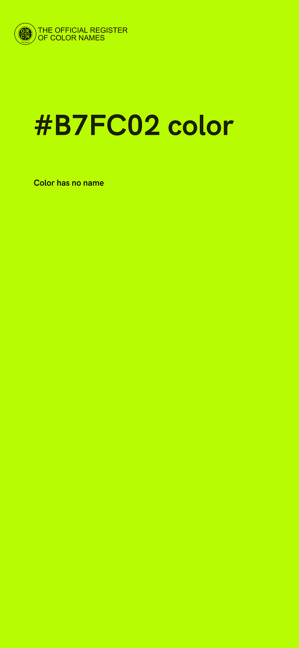 #B7FC02 color image