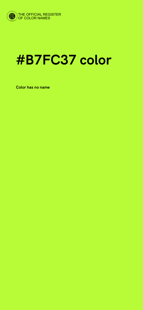 #B7FC37 color image