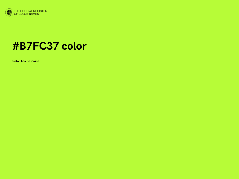 #B7FC37 color image