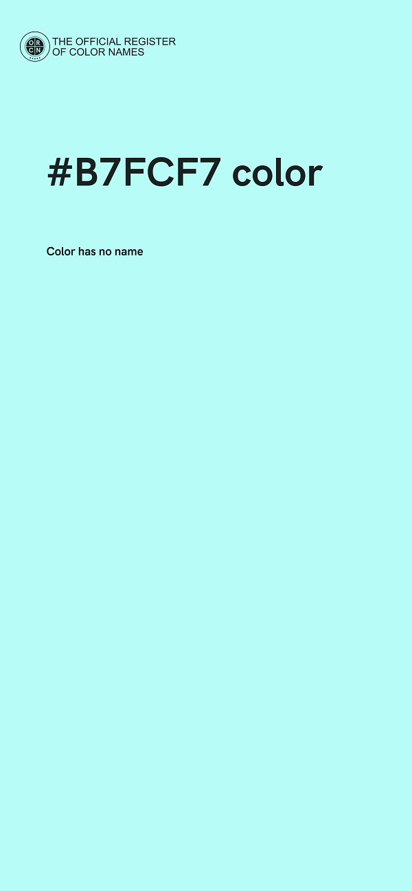 #B7FCF7 color image