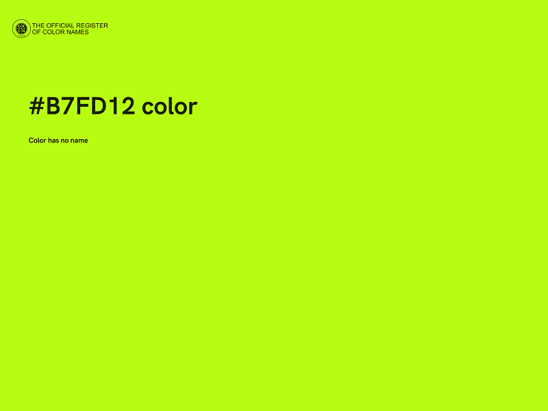 #B7FD12 color image