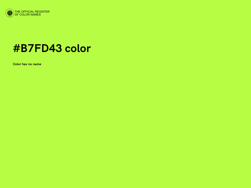 #B7FD43 color image
