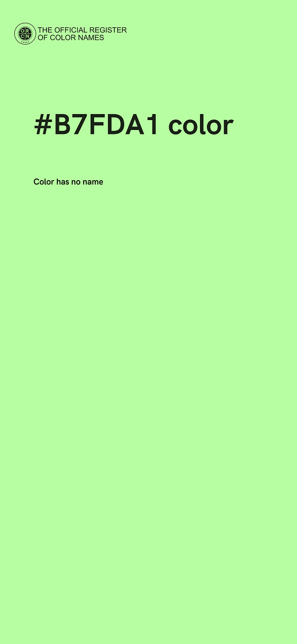 #B7FDA1 color image