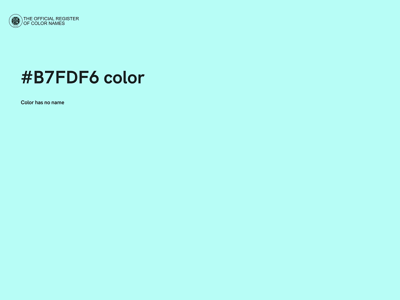 #B7FDF6 color image