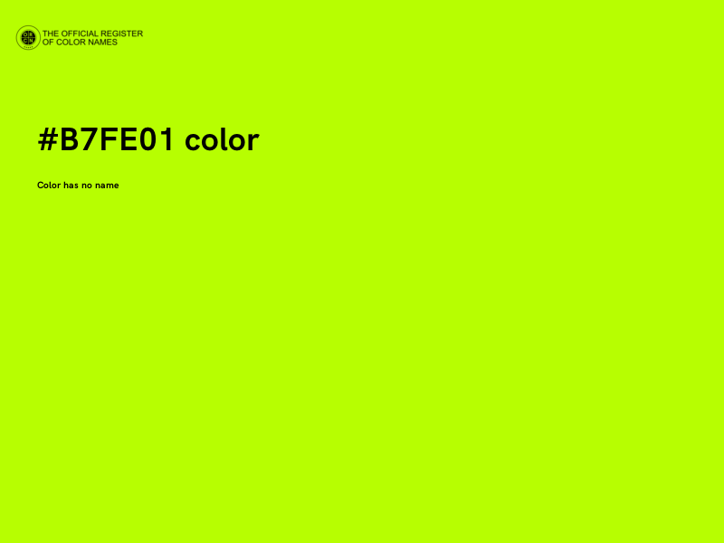 #B7FE01 color image