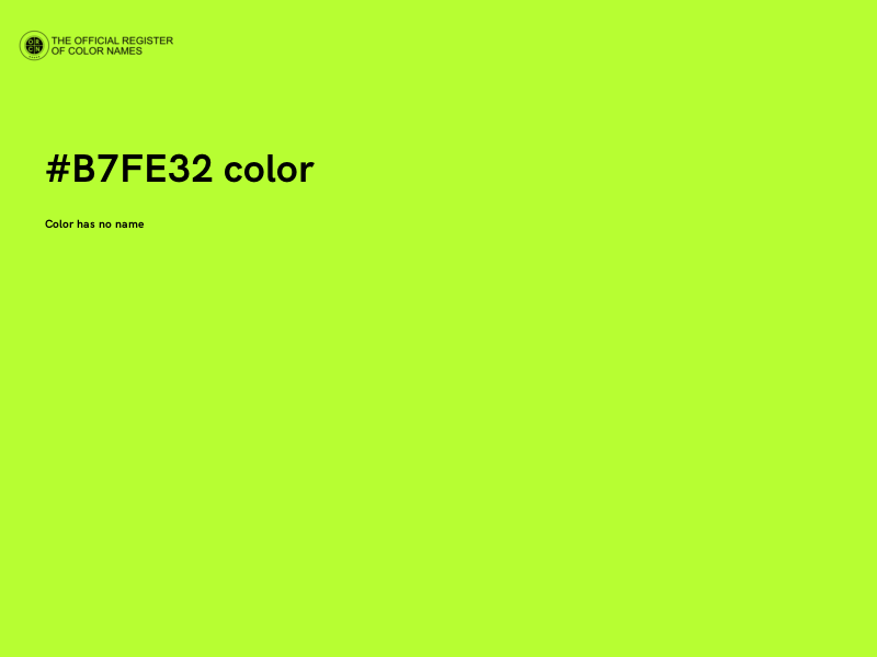 #B7FE32 color image