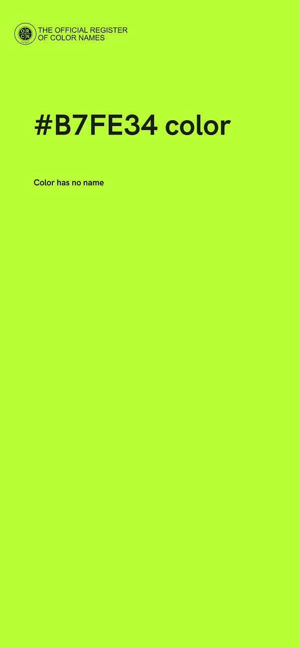 #B7FE34 color image