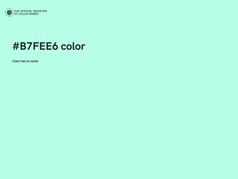 #B7FEE6 color image