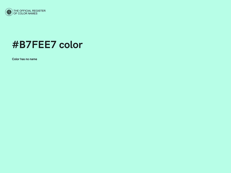 #B7FEE7 color image