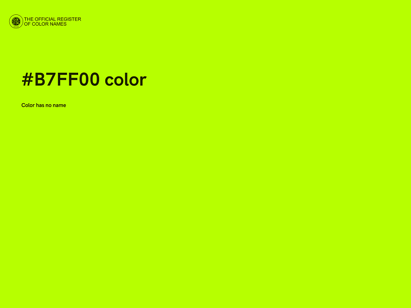 #B7FF00 color image