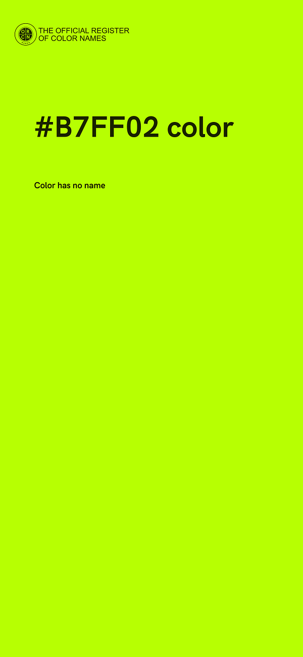 #B7FF02 color image