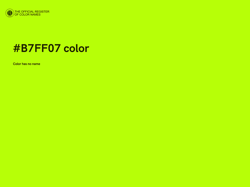 #B7FF07 color image