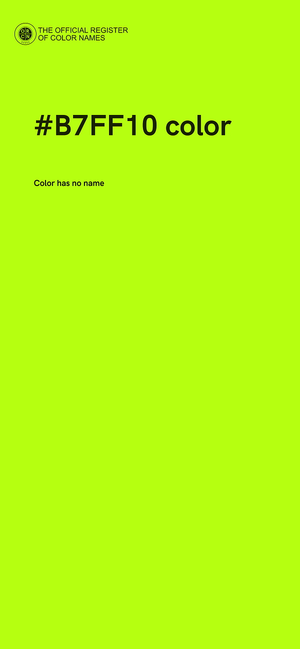 #B7FF10 color image