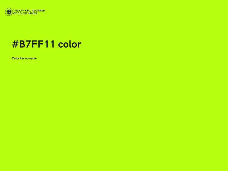 #B7FF11 color image
