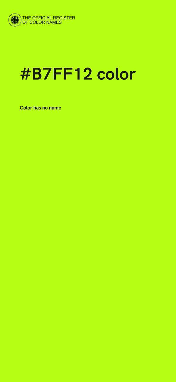 #B7FF12 color image