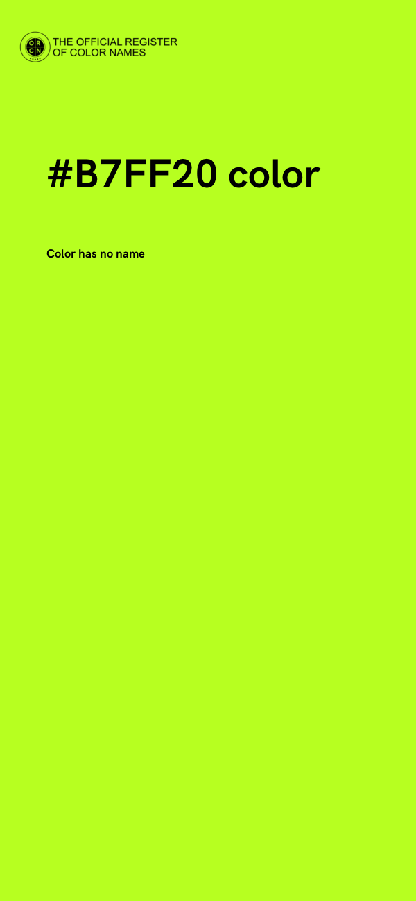 #B7FF20 color image