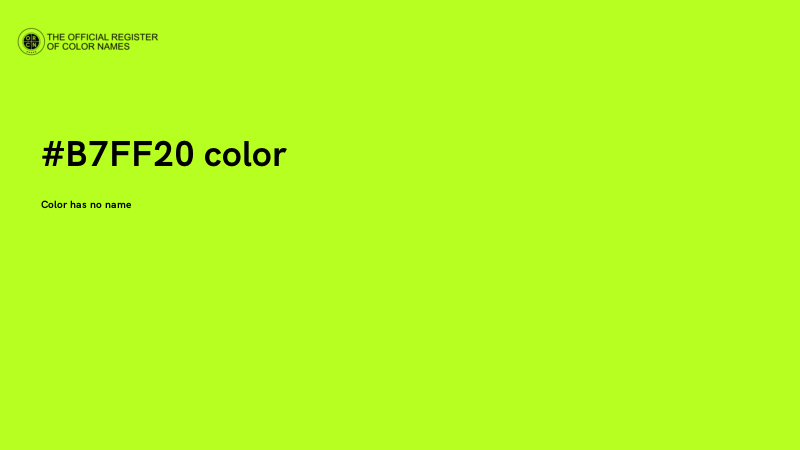 #B7FF20 color image
