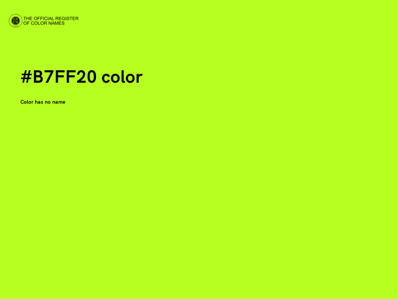 #B7FF20 color image