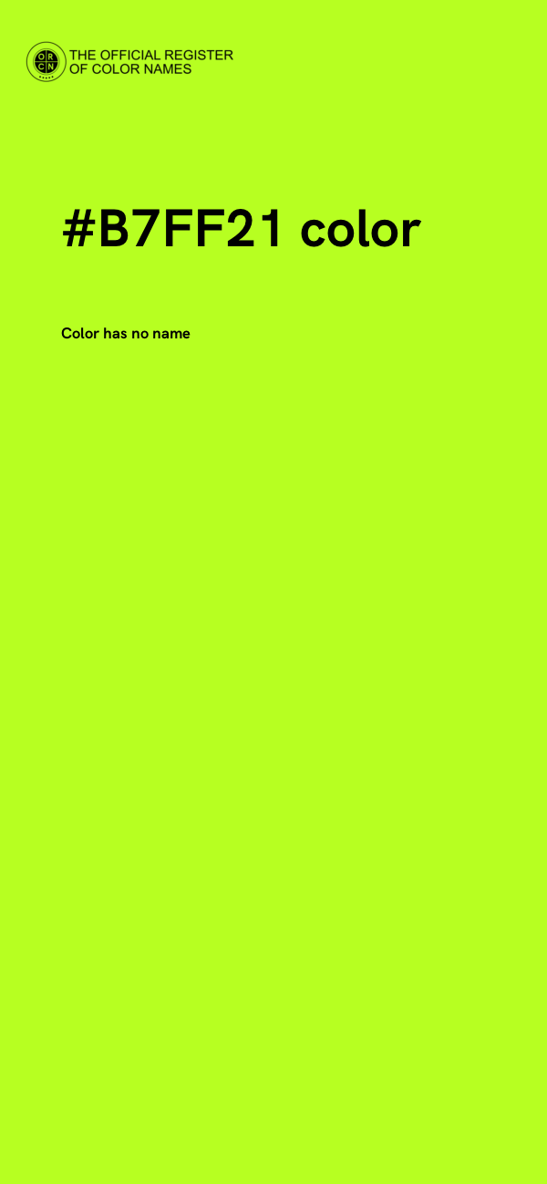#B7FF21 color image
