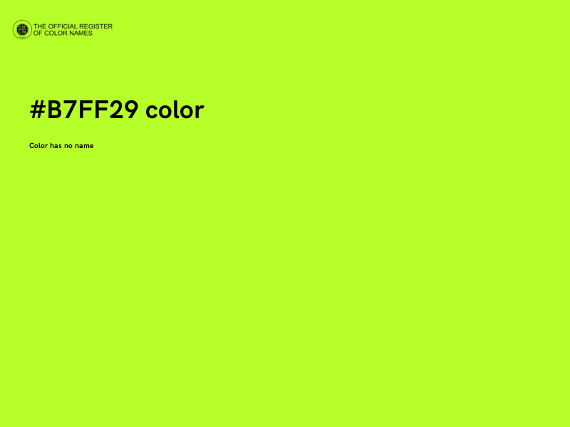 #B7FF29 color image