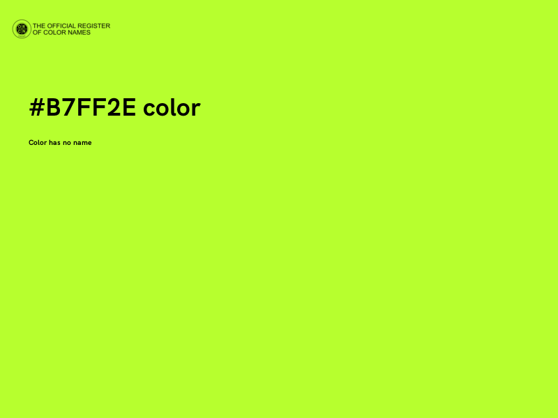 #B7FF2E color image