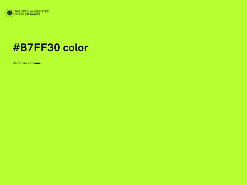 #B7FF30 color image