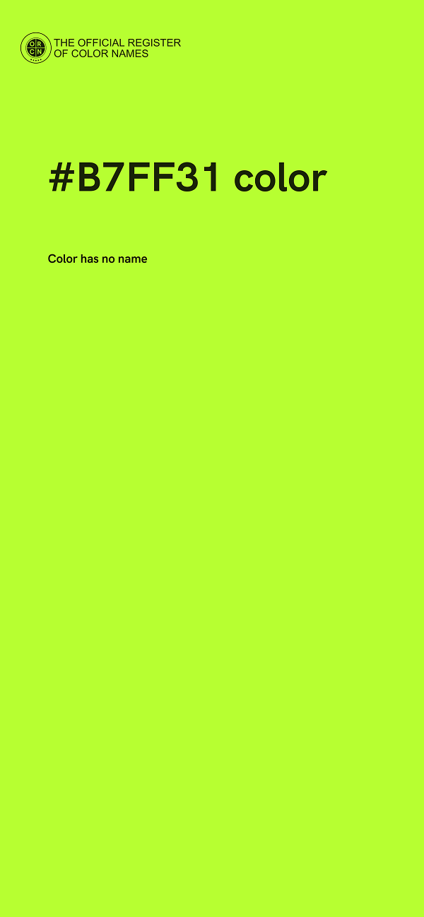 #B7FF31 color image