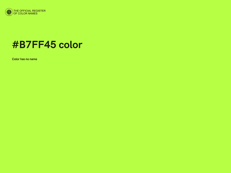 #B7FF45 color image