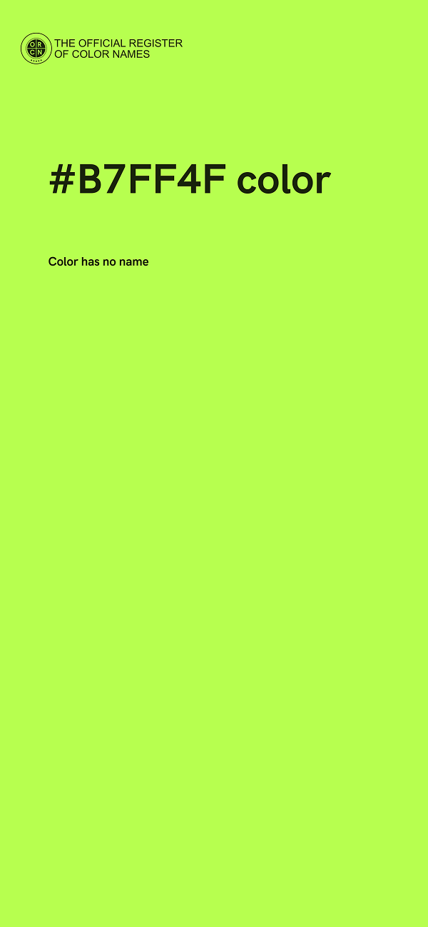 #B7FF4F color image