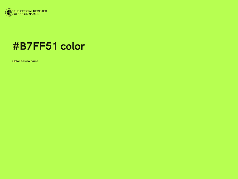 #B7FF51 color image