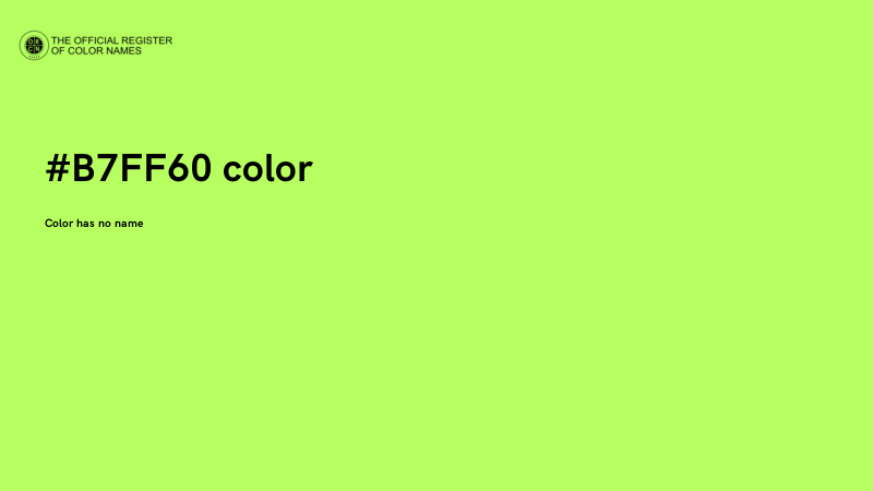 #B7FF60 color image