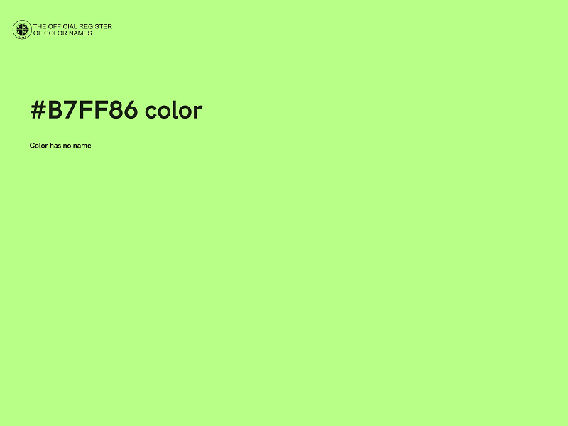 #B7FF86 color image