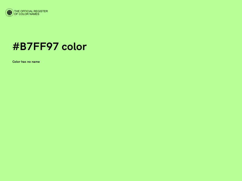 #B7FF97 color image