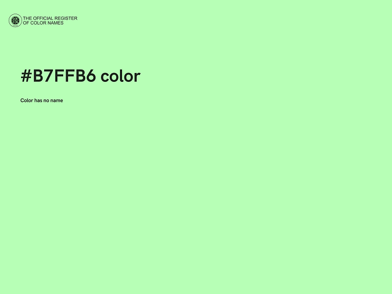 #B7FFB6 color image