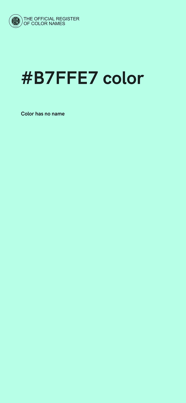 #B7FFE7 color image