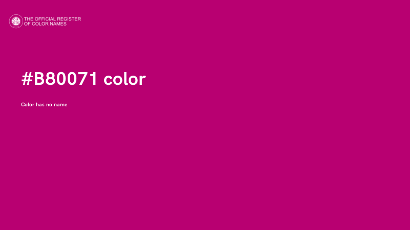 #B80071 color image