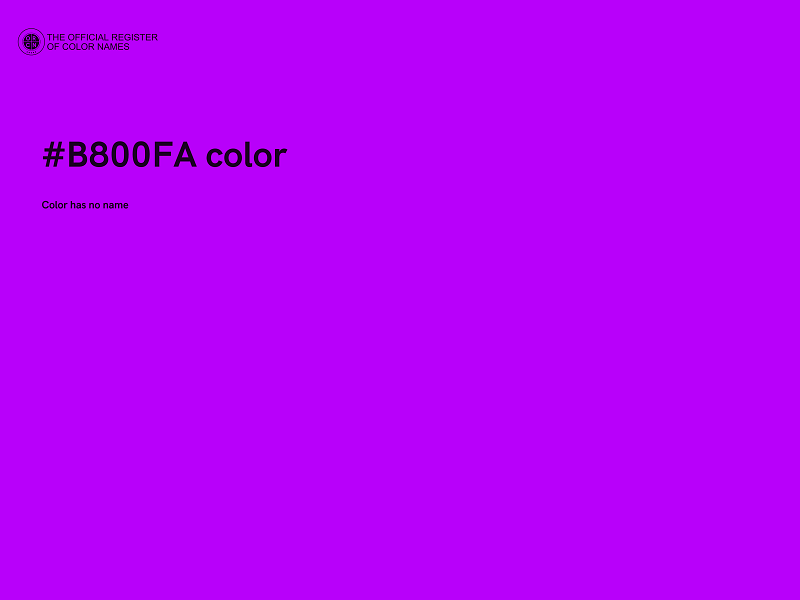 #B800FA color image