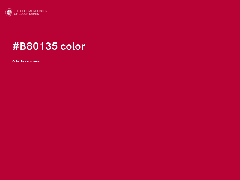 #B80135 color image