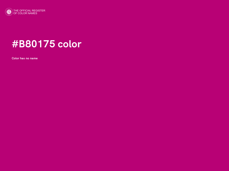 #B80175 color image