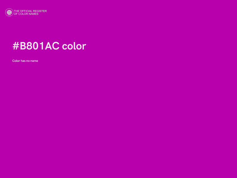 #B801AC color image